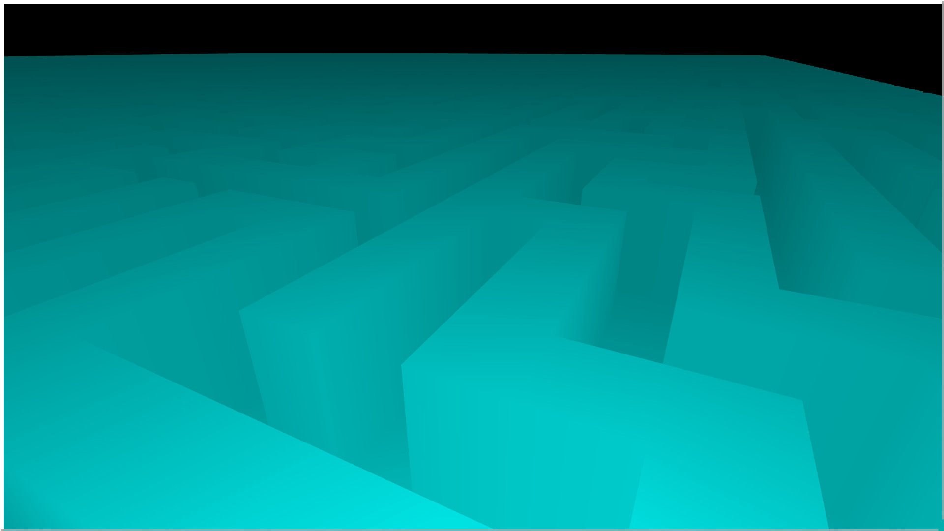 A 15 by 15 maze with the solution in green
